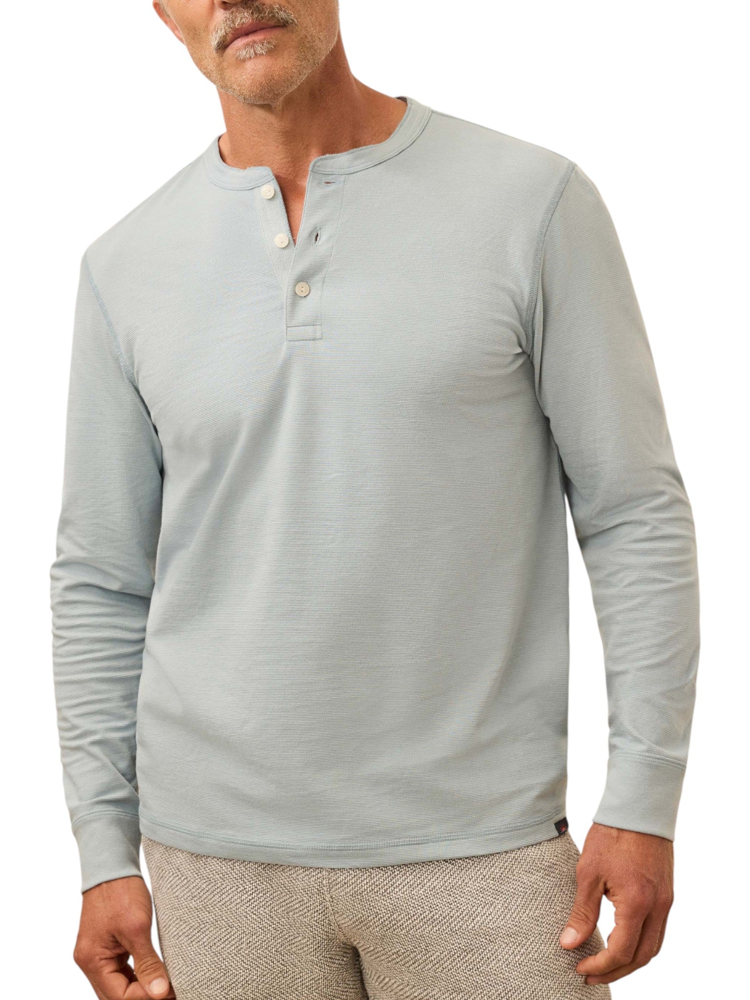 LONG SLEEVE WAFFLE HENLEY