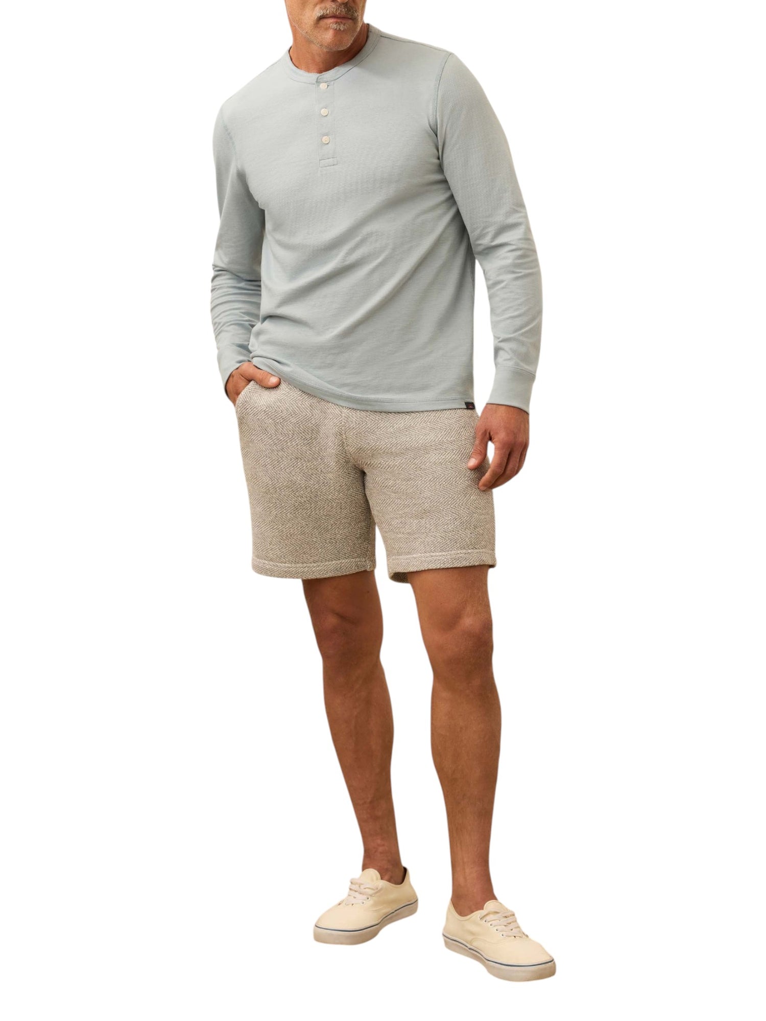 LONG SLEEVE WAFFLE HENLEY