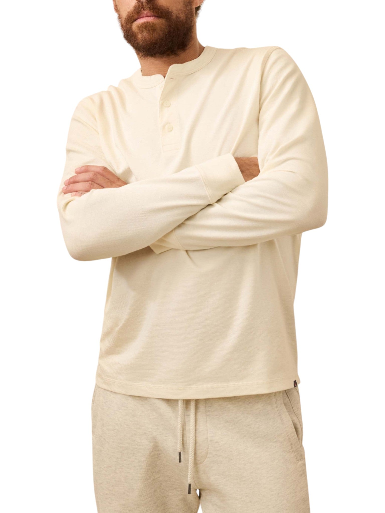 LONG SLEEVE WAFFLE HENLEY