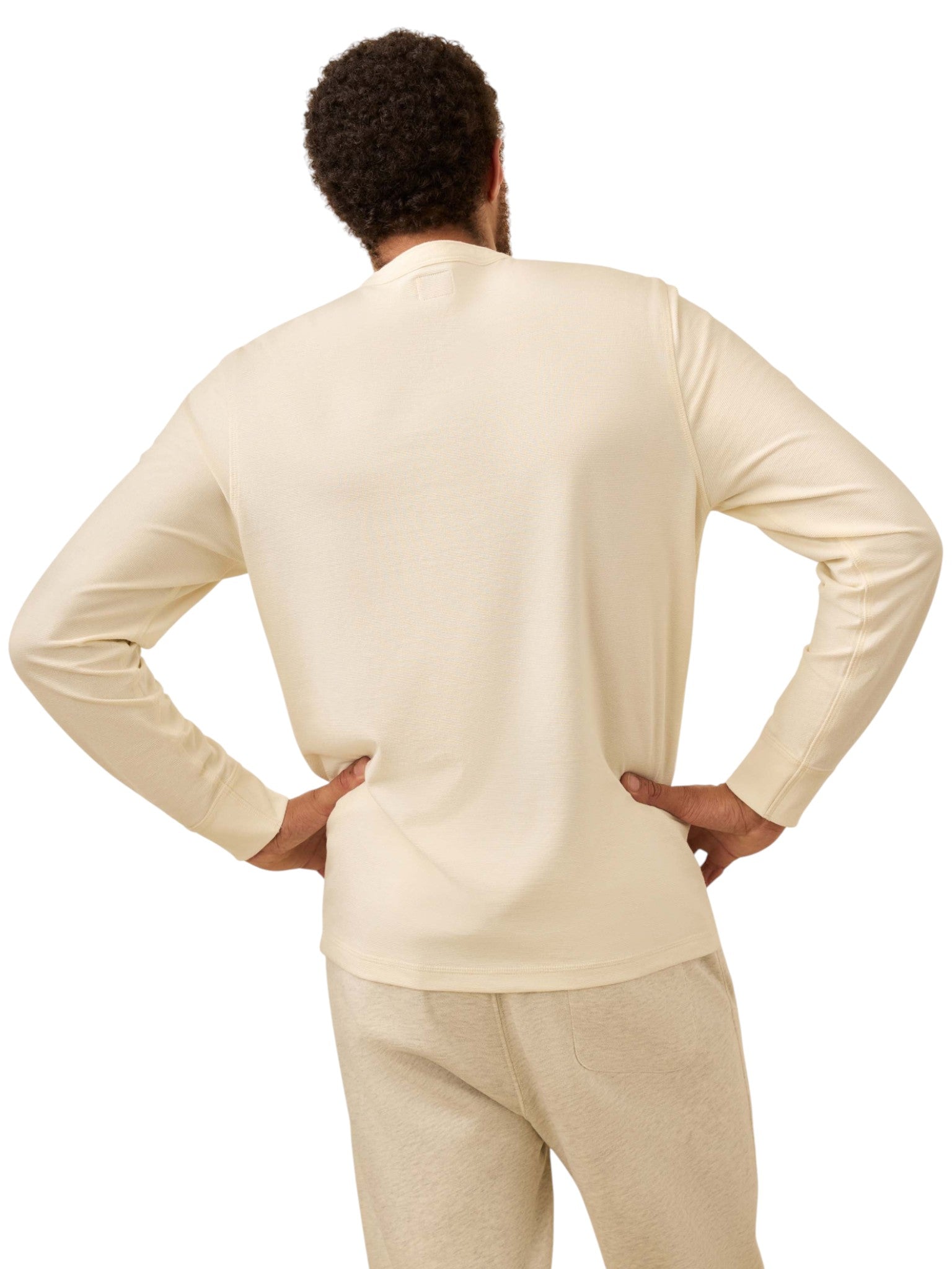 LONG SLEEVE WAFFLE HENLEY