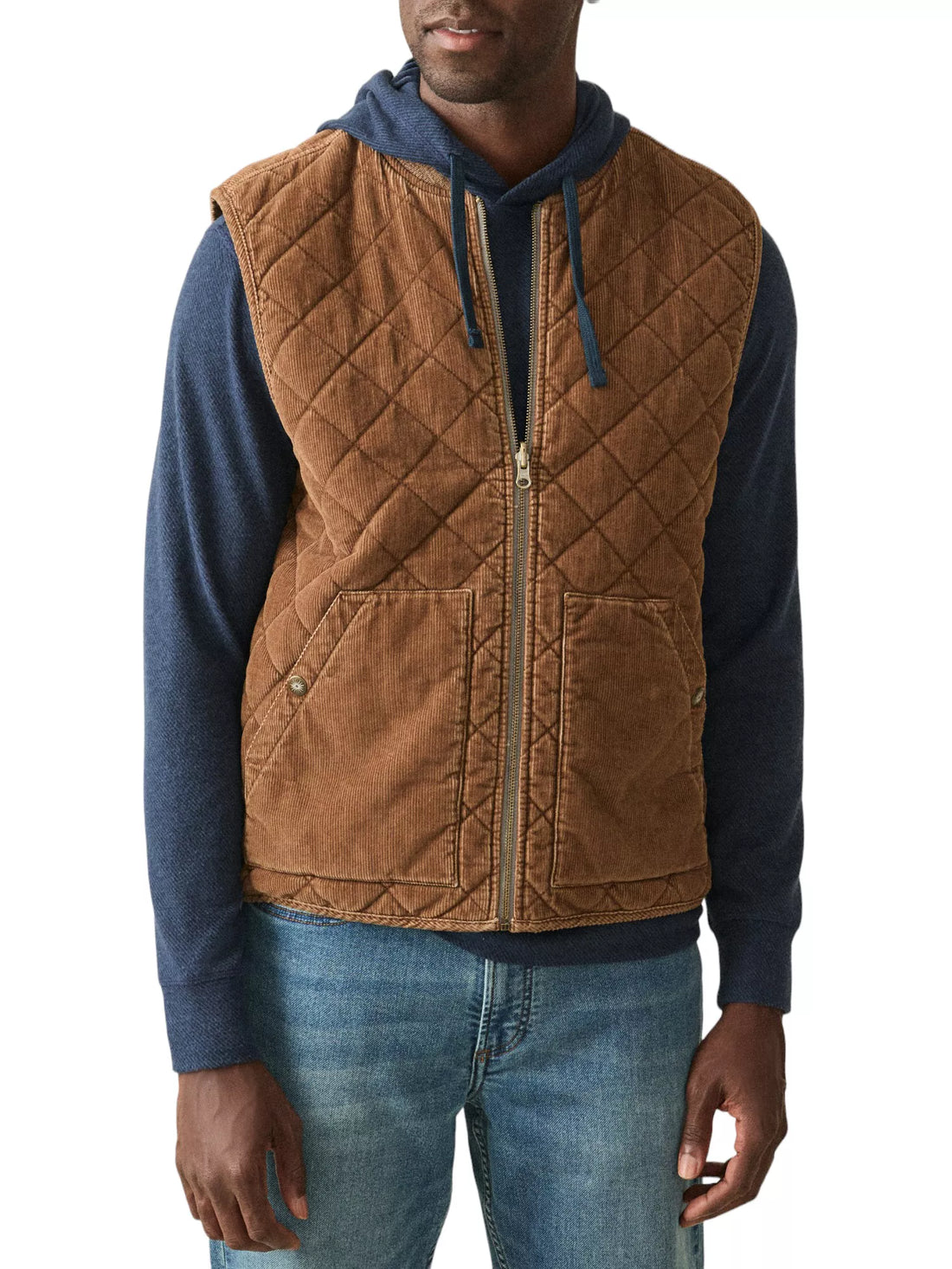 DGF REVERSIBLE CORDUROY VEST