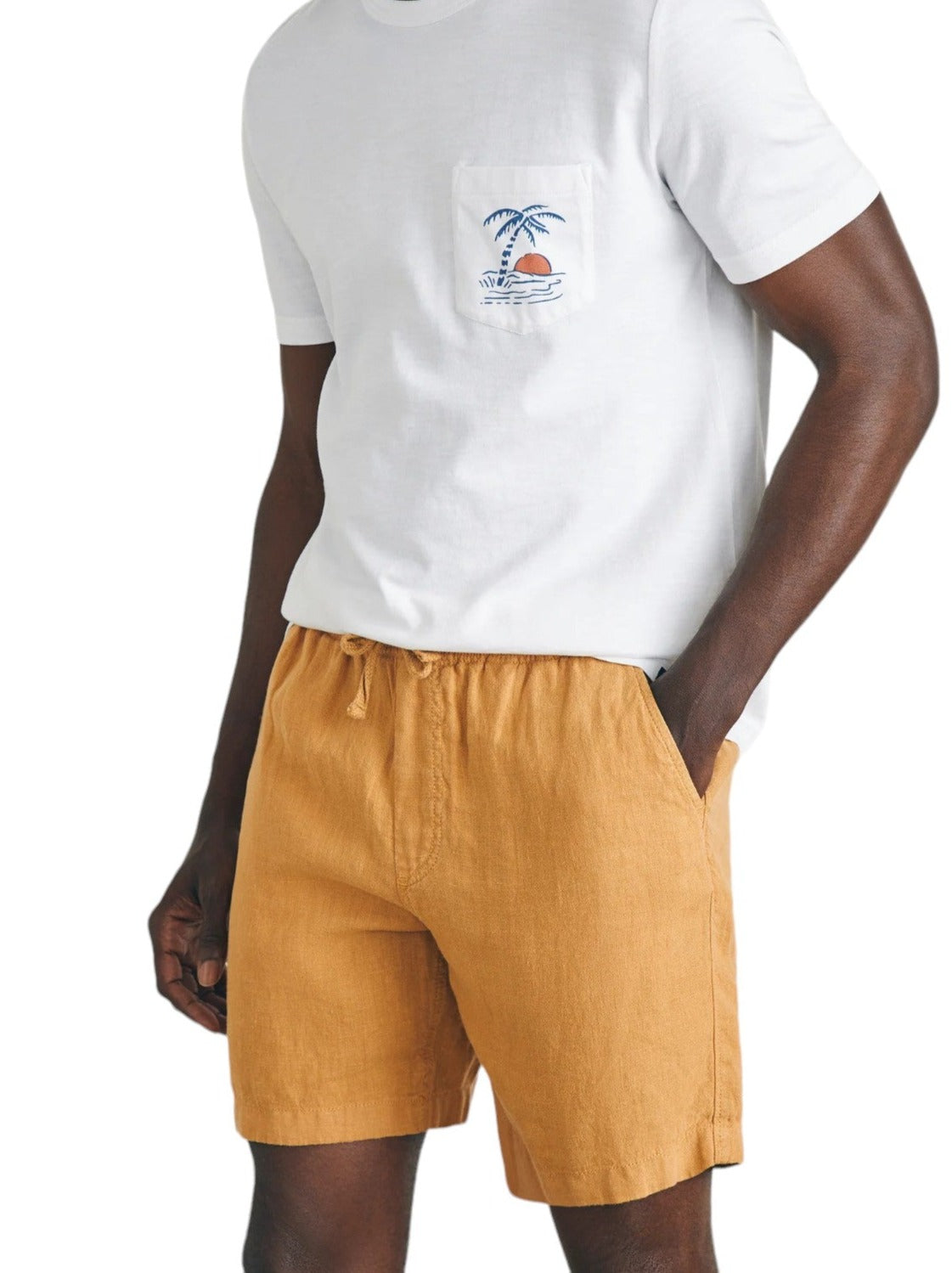 ESSENTIAL LINEN SHORTS 6.5&