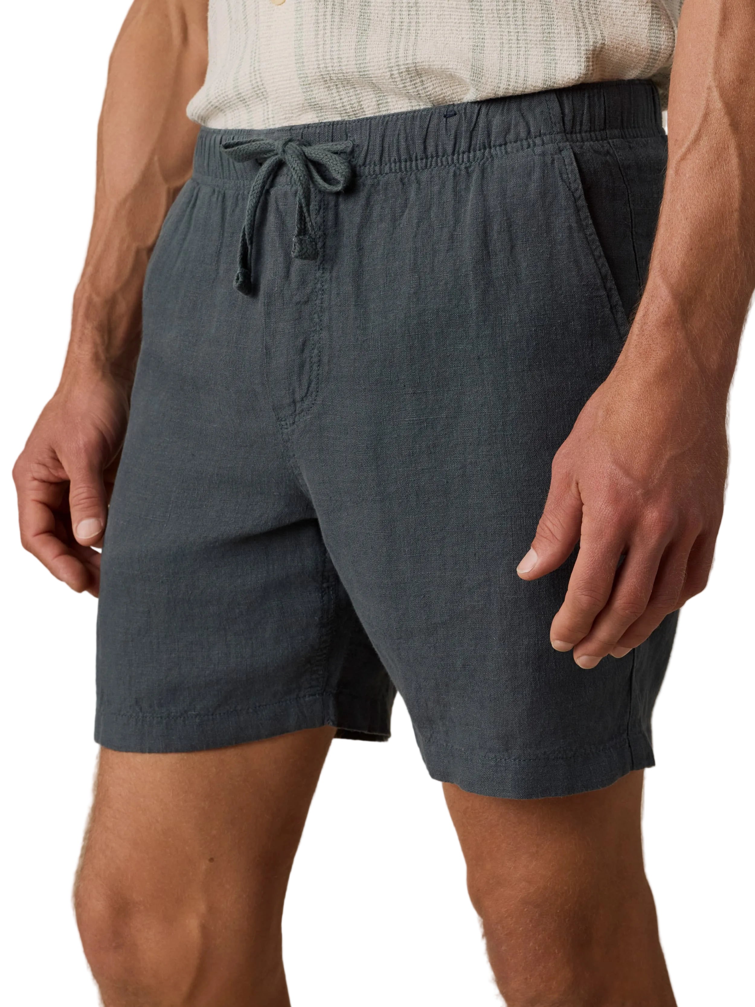 ESSENTIAL LINEN SHORTS 6.5"