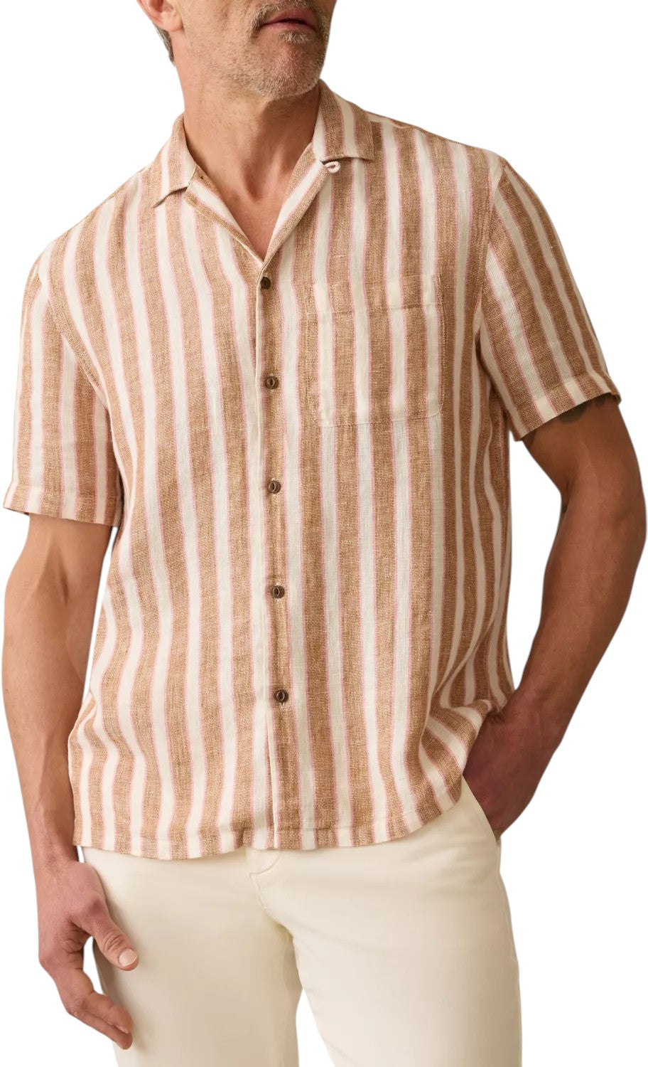 PALMA LINEN CAMP SHIRT SS