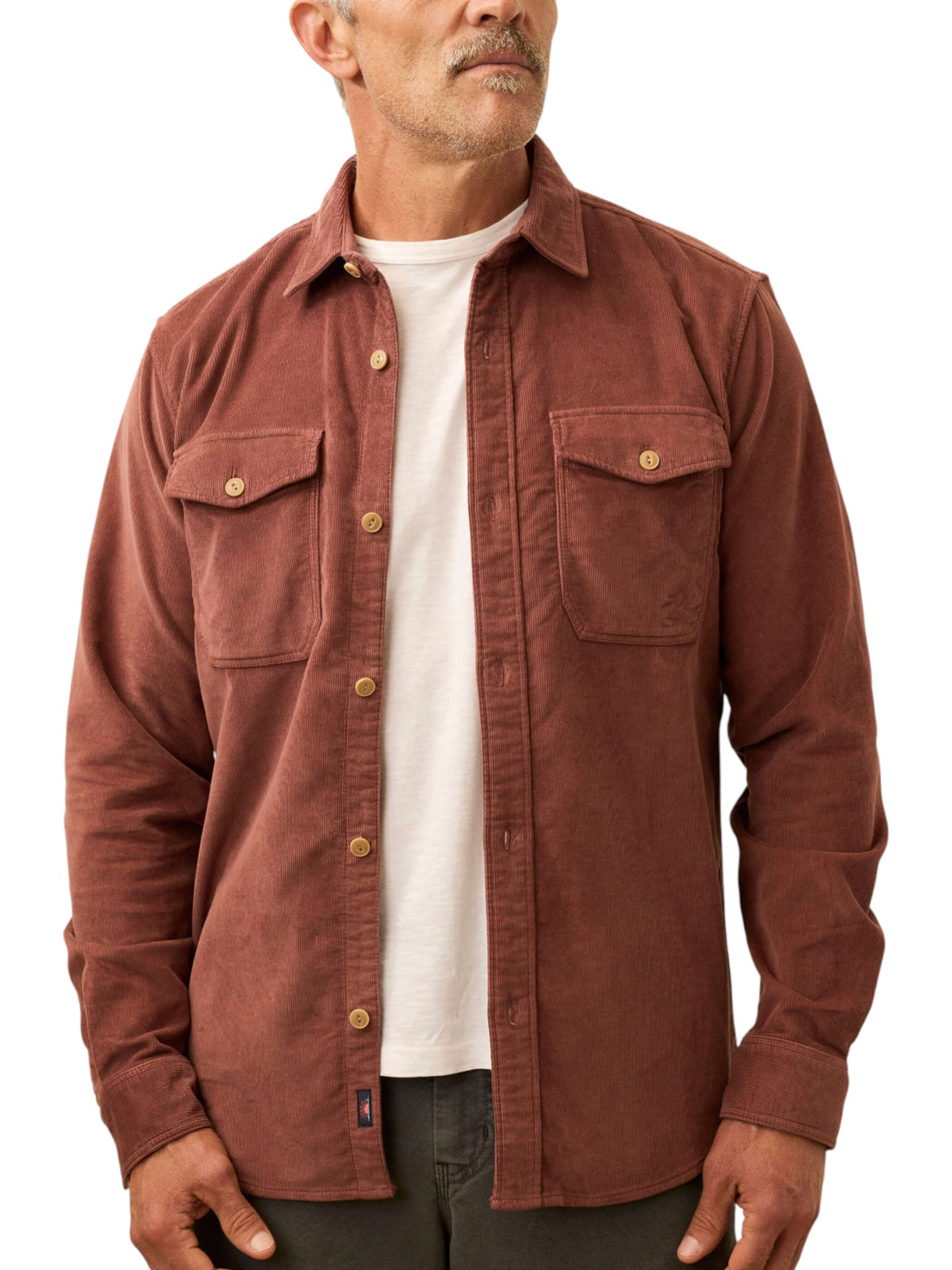 STRETCH TERRY CORDUROY WORKSHIRT