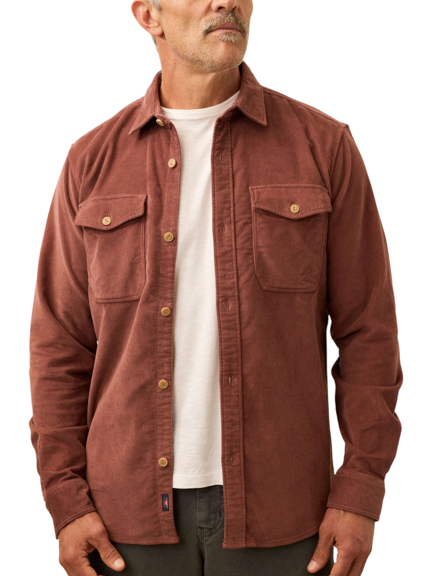 STRETCH TERRY CORDUROY WORKSHIRT