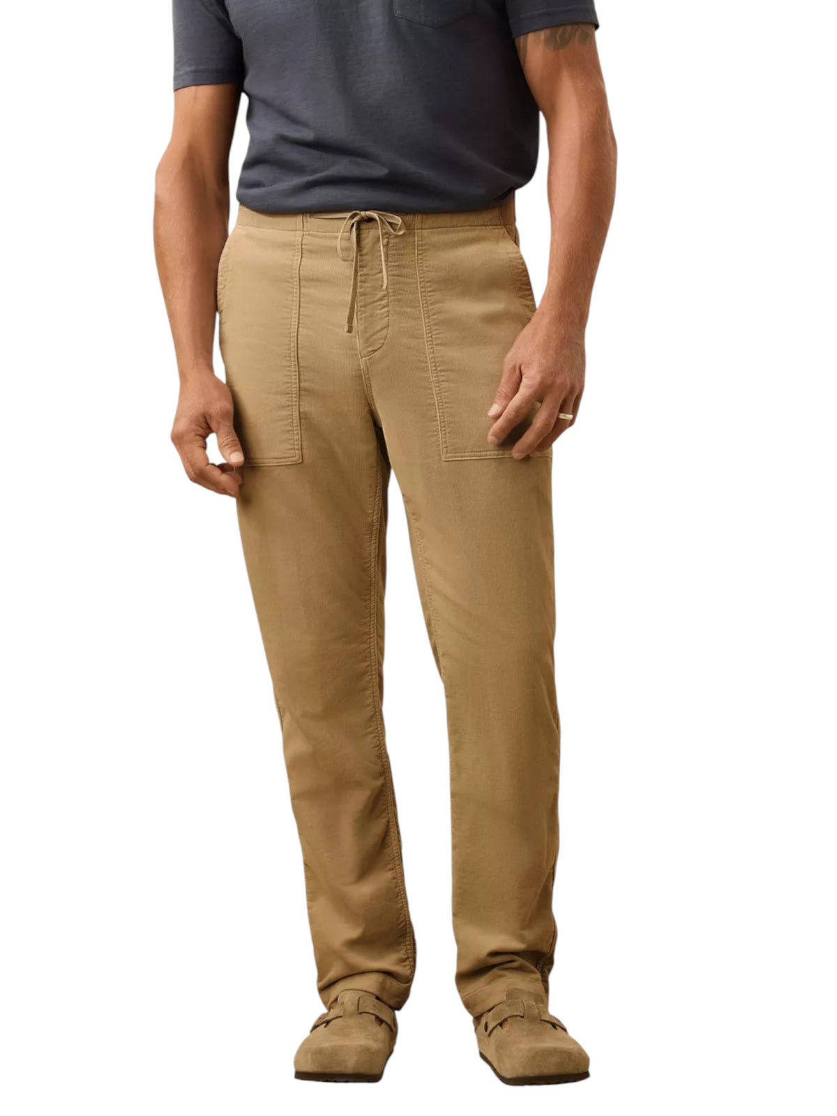 STRETCH TERRY CORDUROY UTILITY PANT - L.E. &amp; Chalk