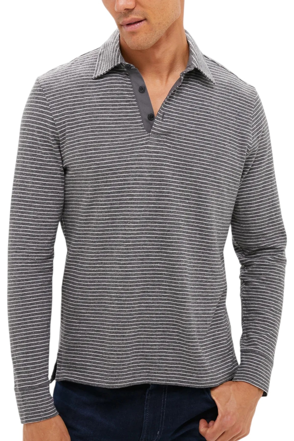 LS SUNWASHED TSHIRT POLO - L.E. &amp; Chalk