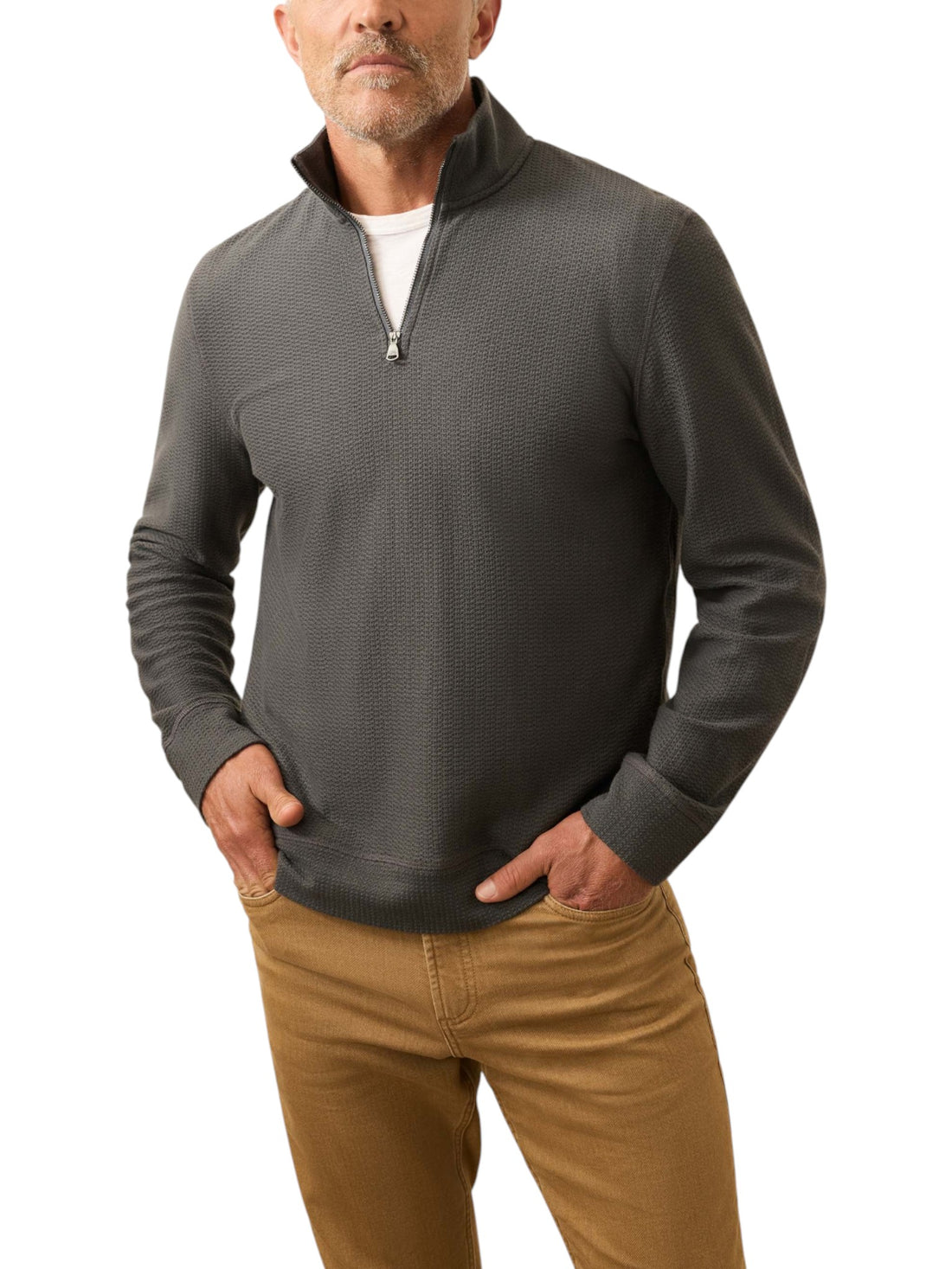 TEXTURED KNIT QUARTER ZIP