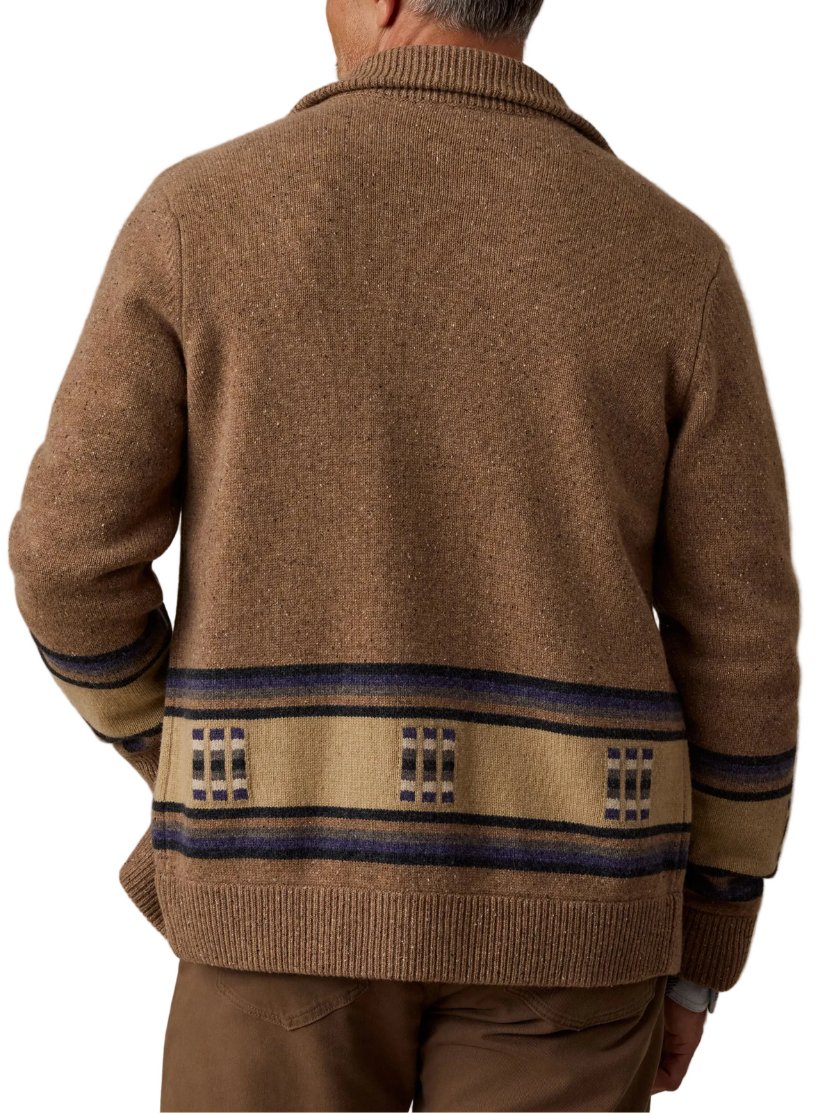 BLANKET STRIPE ZIP SWEATER