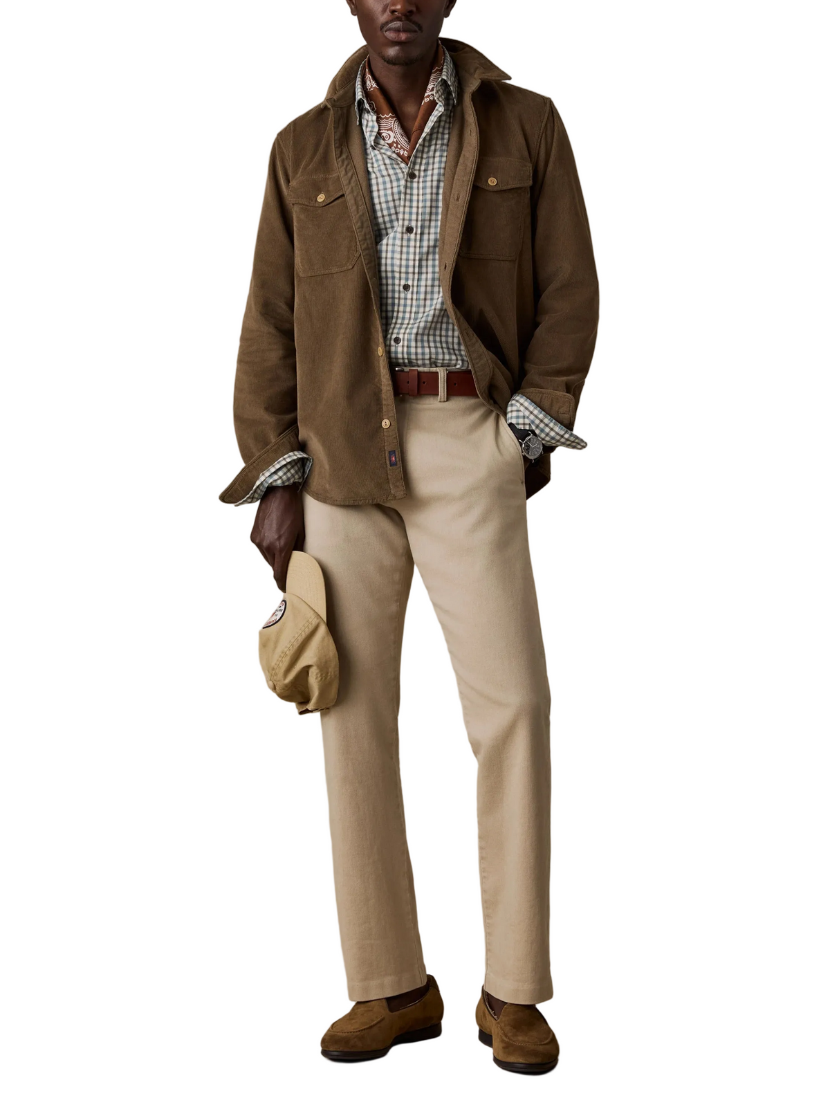 STRETCH TERRY CORDUROY WORKSHIRT
