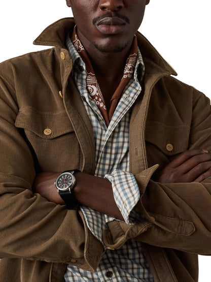 STRETCH TERRY CORDUROY WORKSHIRT