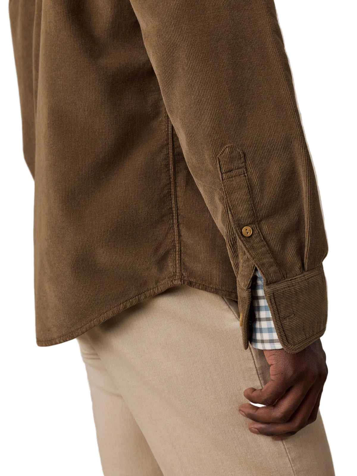 STRETCH TERRY CORDUROY WORKSHIRT
