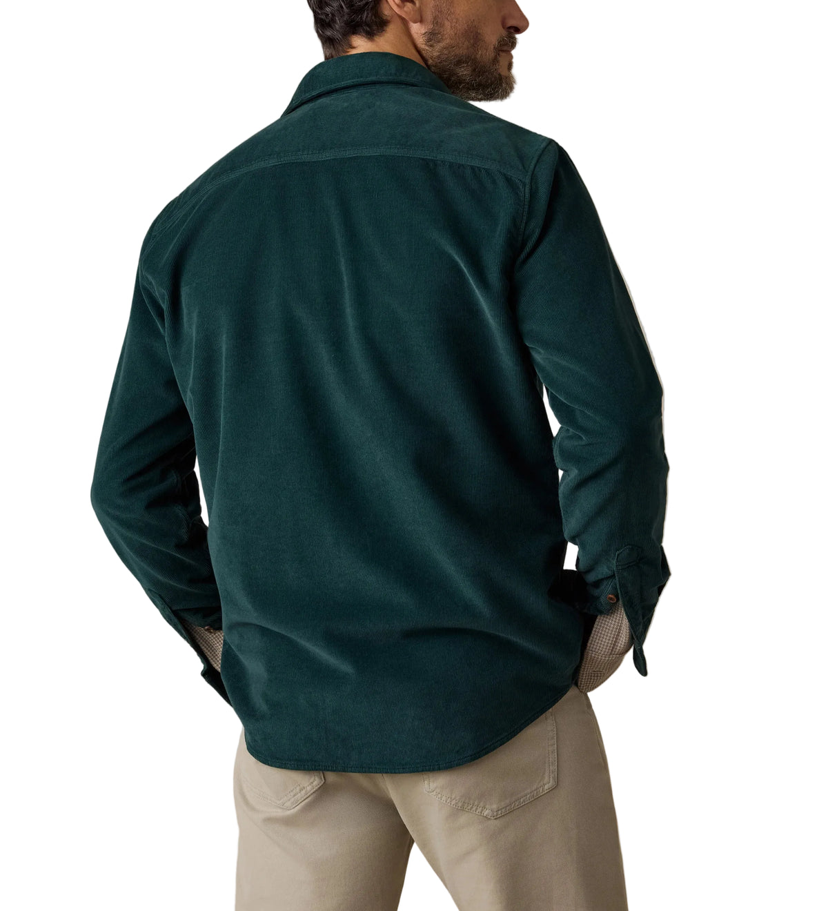 STRETCH TERRY CORDUROY WORKSHIRT