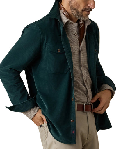 STRETCH TERRY CORDUROY WORKSHIRT