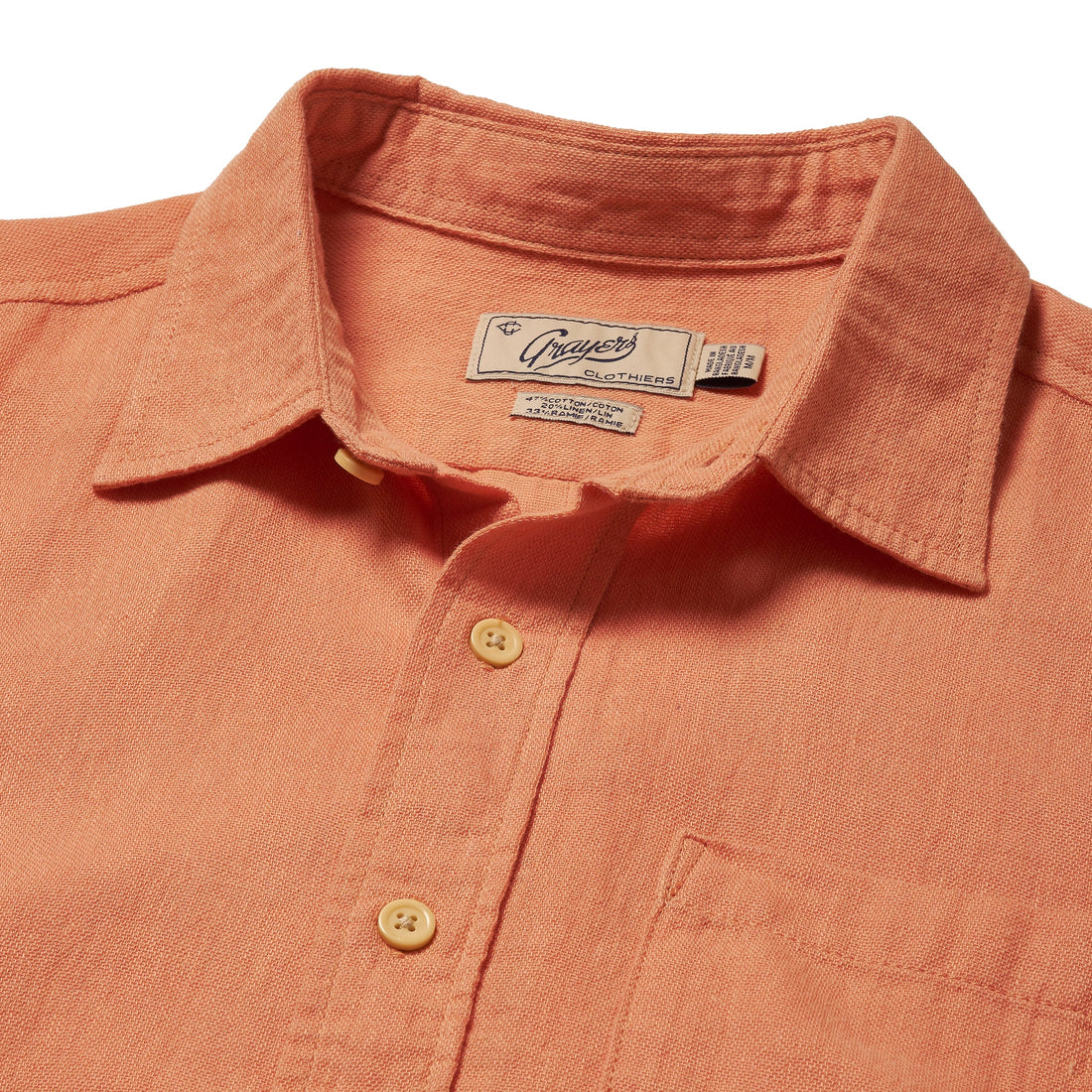 AMALFI TEXTURED HEMP LINEN SS SHIRT