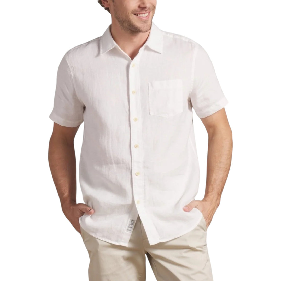 AMALFI TEXTURED HEMP LINEN SS SHIRT