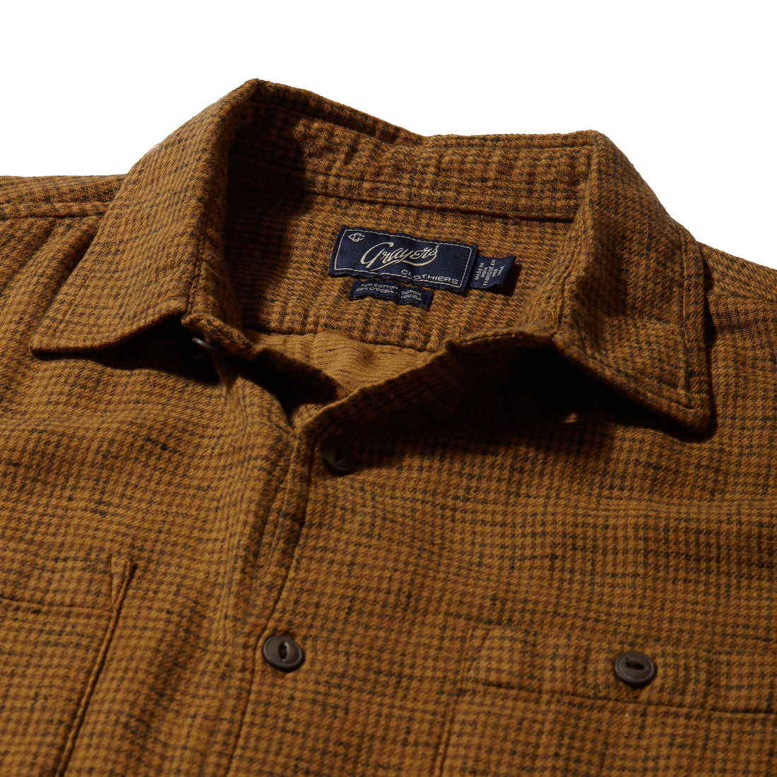 HOUNDSTOOTH DOUBLE CLOTH WORKSHIRT