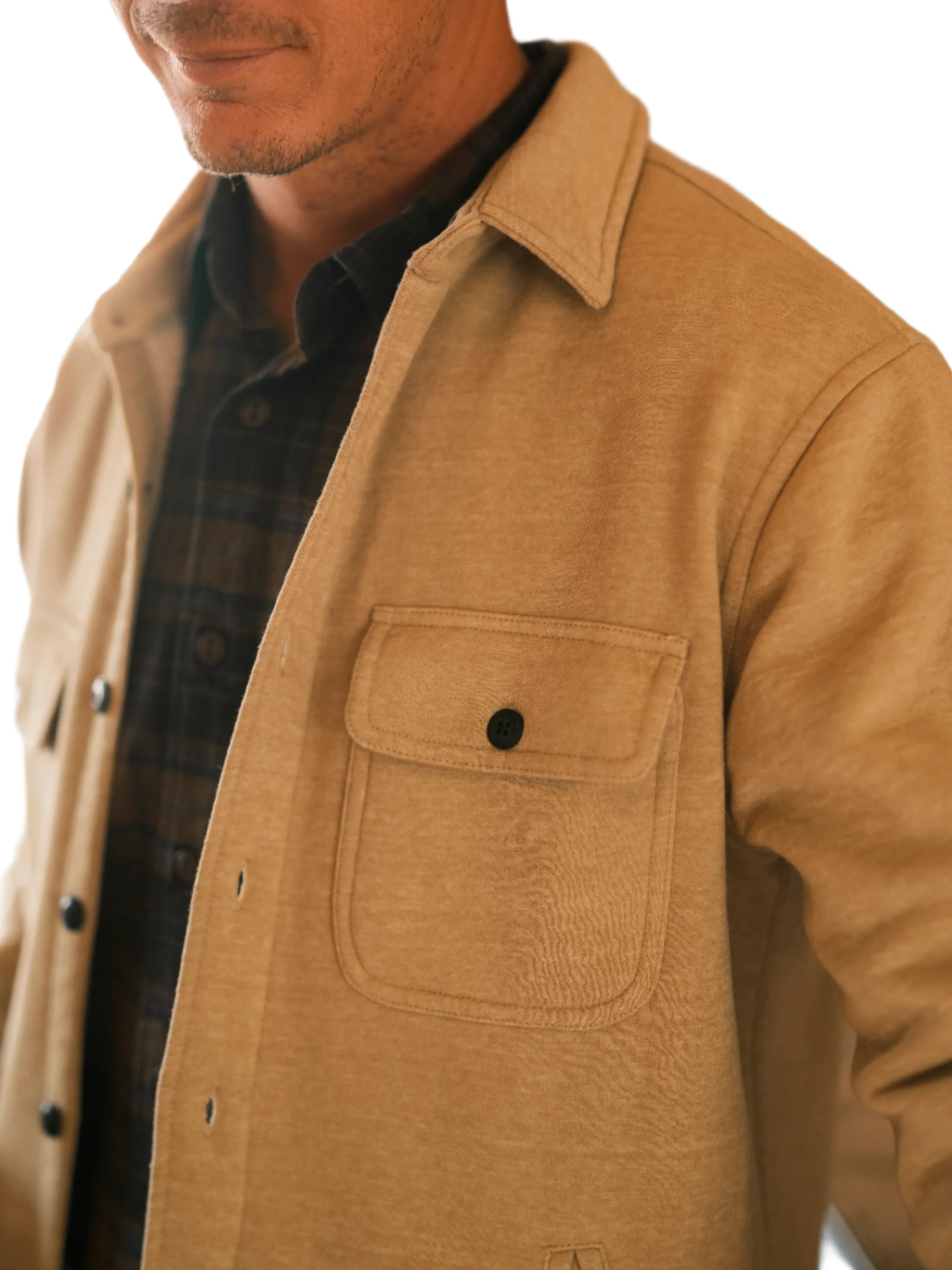 NOLAN MARLED FLEECE CPO SHIRT