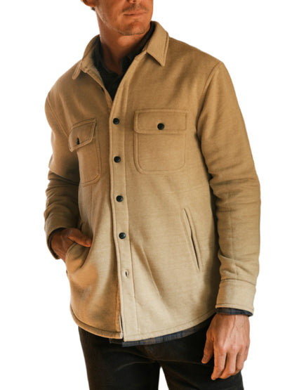 NOLAN MARLED FLEECE CPO SHIRT