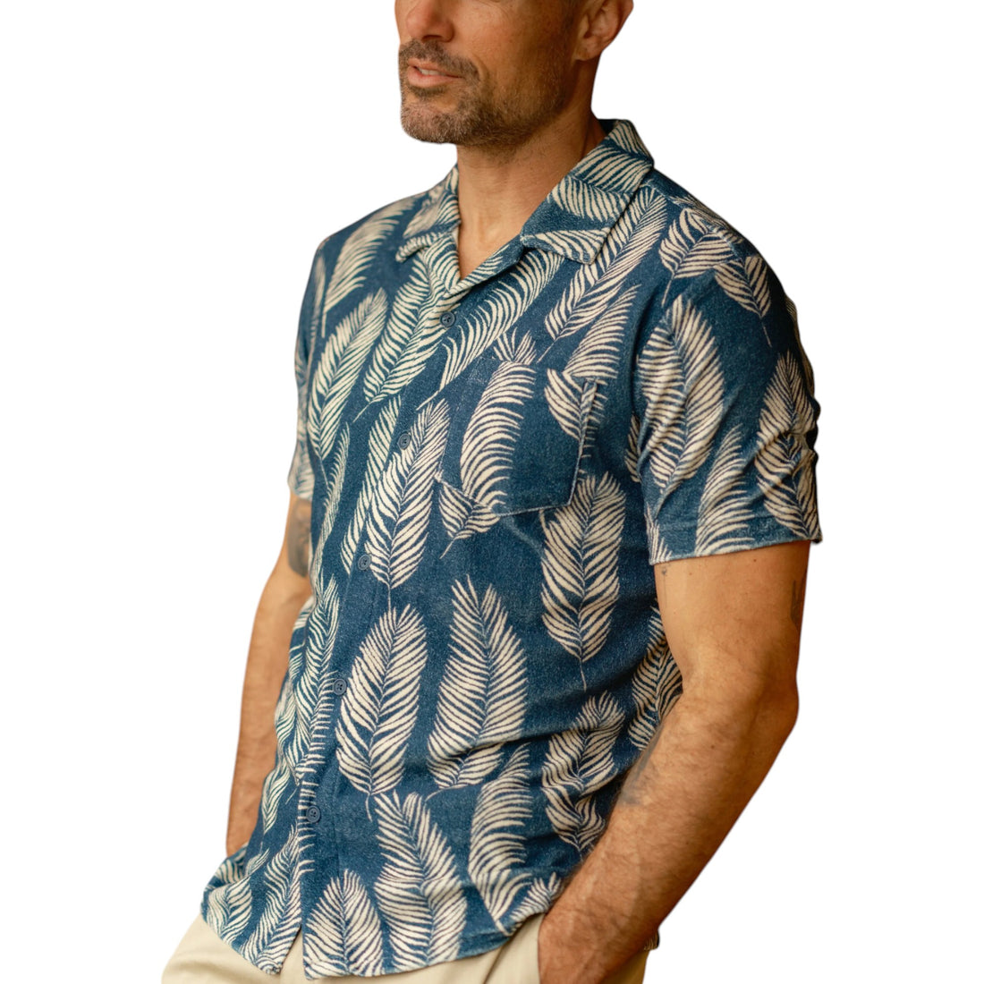 RIVIERA TERRY BUTTON SHIRT