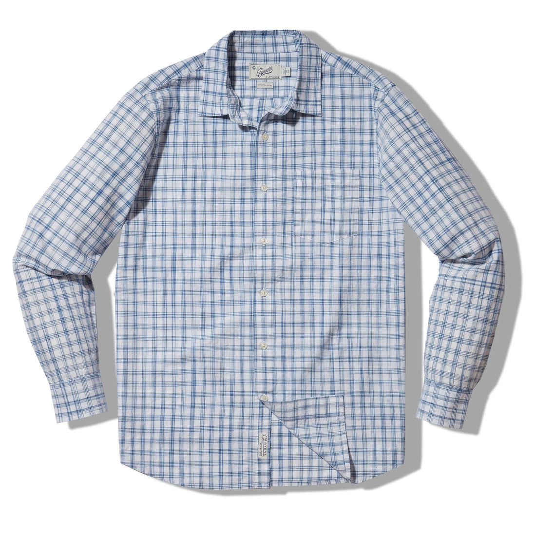 SPACE DYED GINGHAM SHIRT