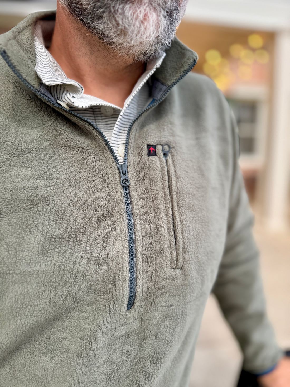 SHEARED FLEECE HALF-ZIP