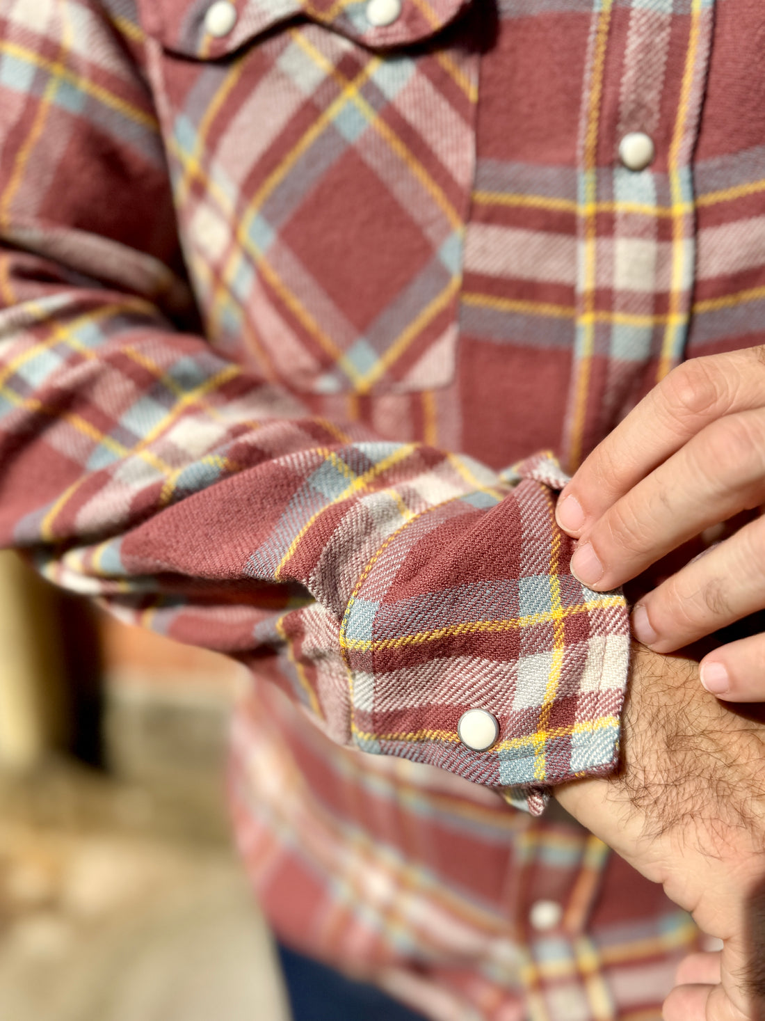 WASHED FLANNEL PEARLSNAP SHIRT