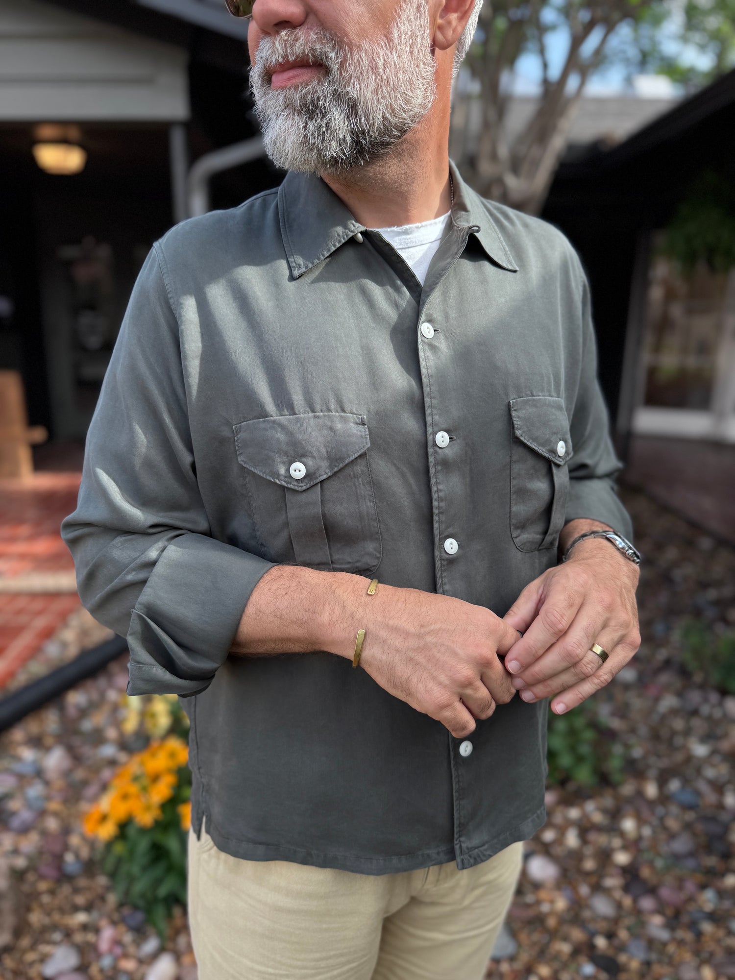 TENCEL GABARDINE PATIO SHIRT