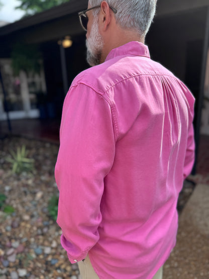 TENCEL GABARDINE PEARL SNAP SHIRT