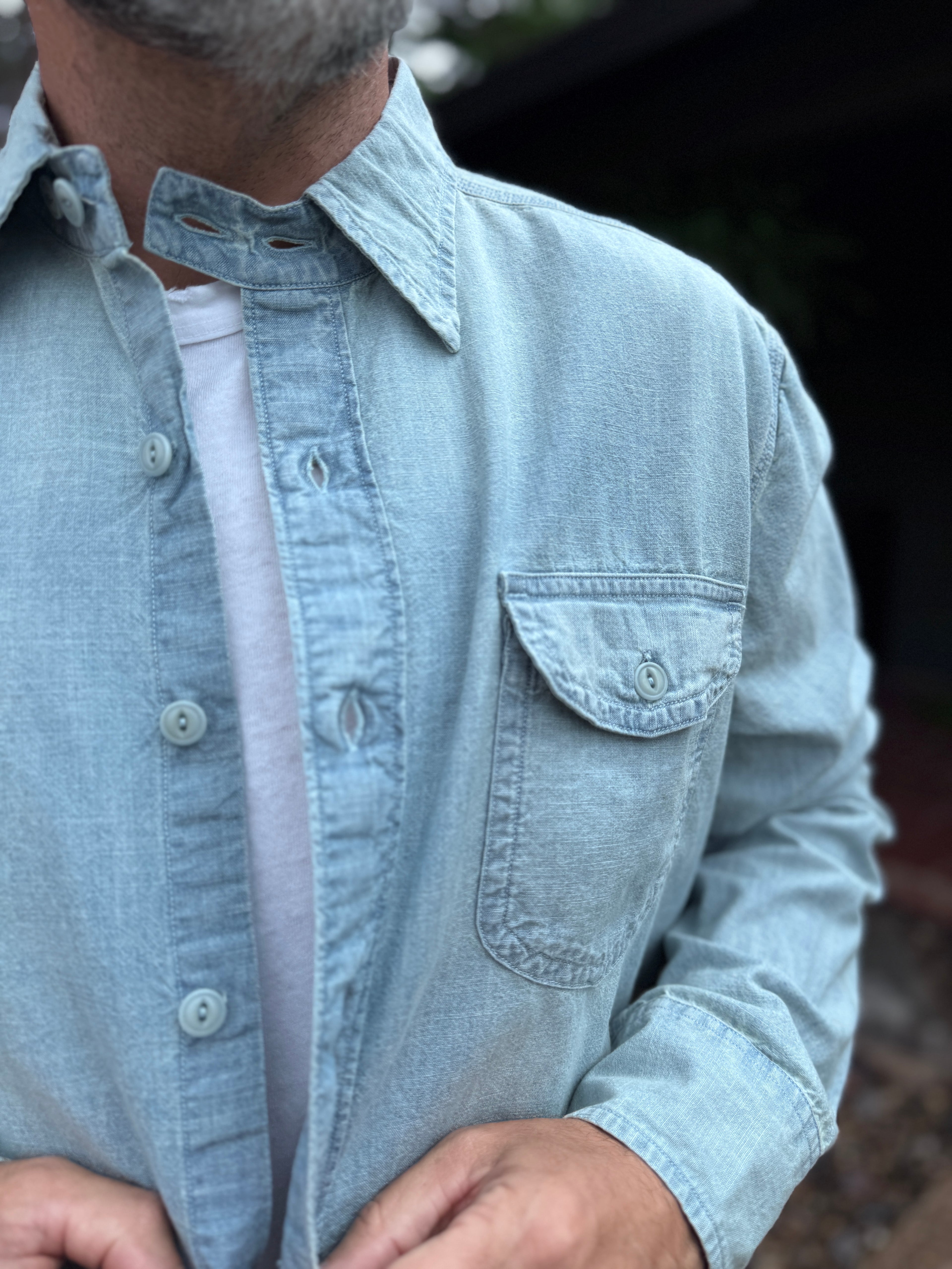 INDIGO CHAMBRAY WORKSHIRT