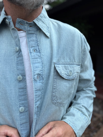 INDIGO CHAMBRAY WORKSHIRT