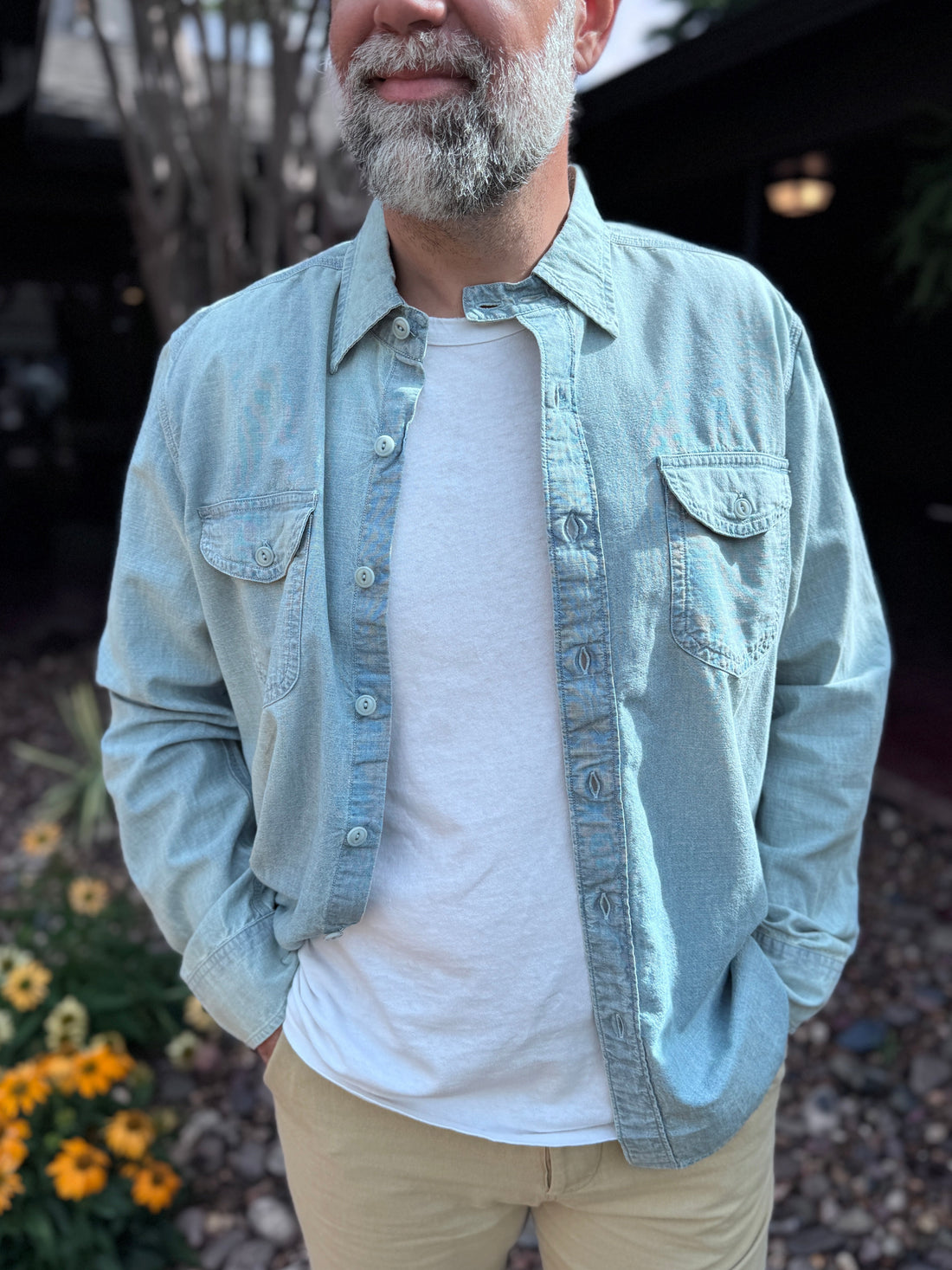 INDIGO CHAMBRAY WORKSHIRT