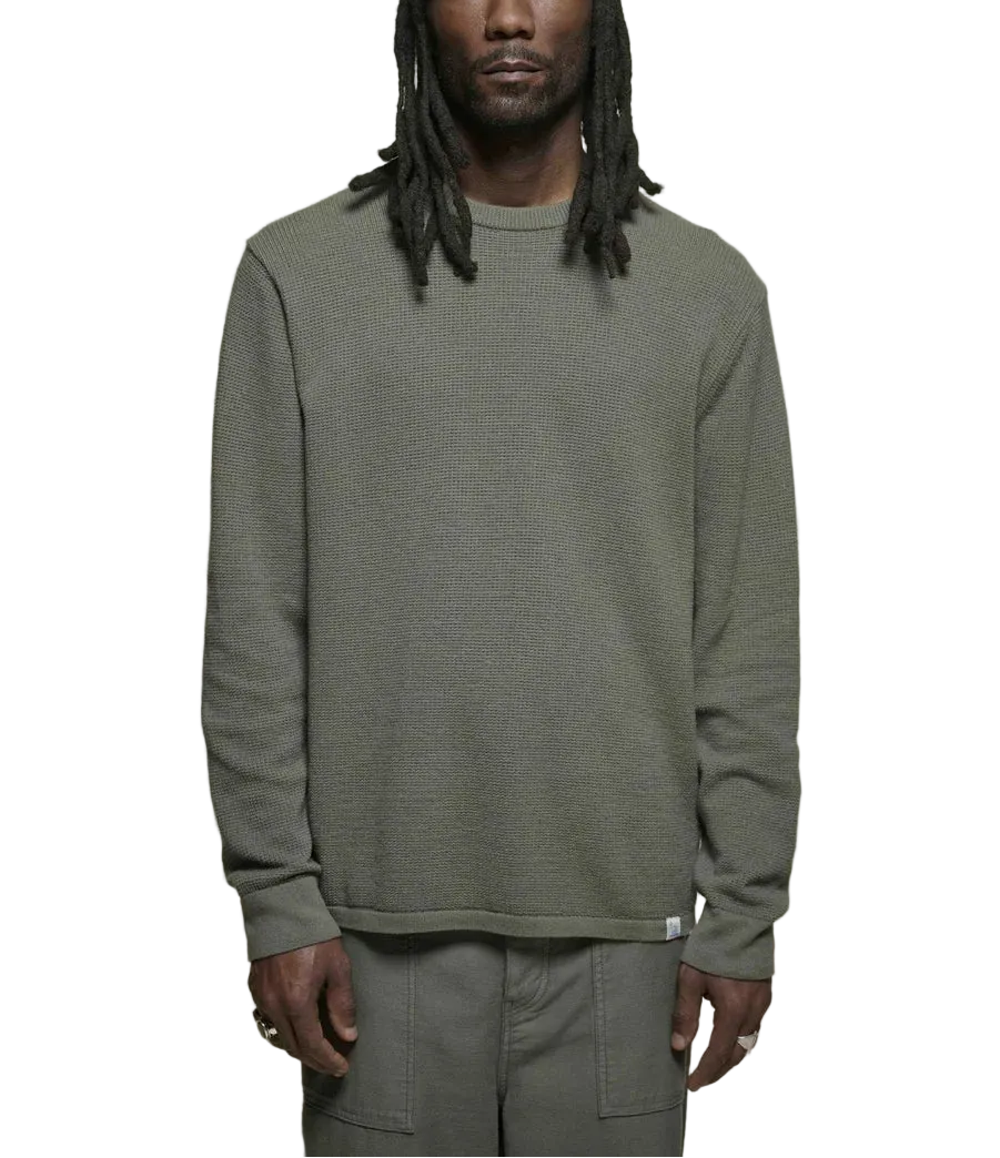 LIGHTWEIGHT WAFFLE KNIT SWEATER - L.E. &amp; Chalk