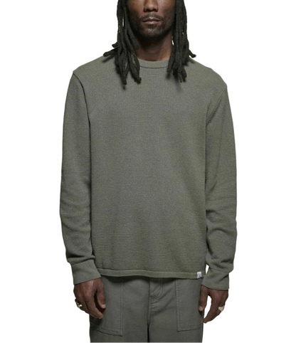 LIGHTWEIGHT WAFFLE KNIT SWEATER - L.E. &amp; Chalk