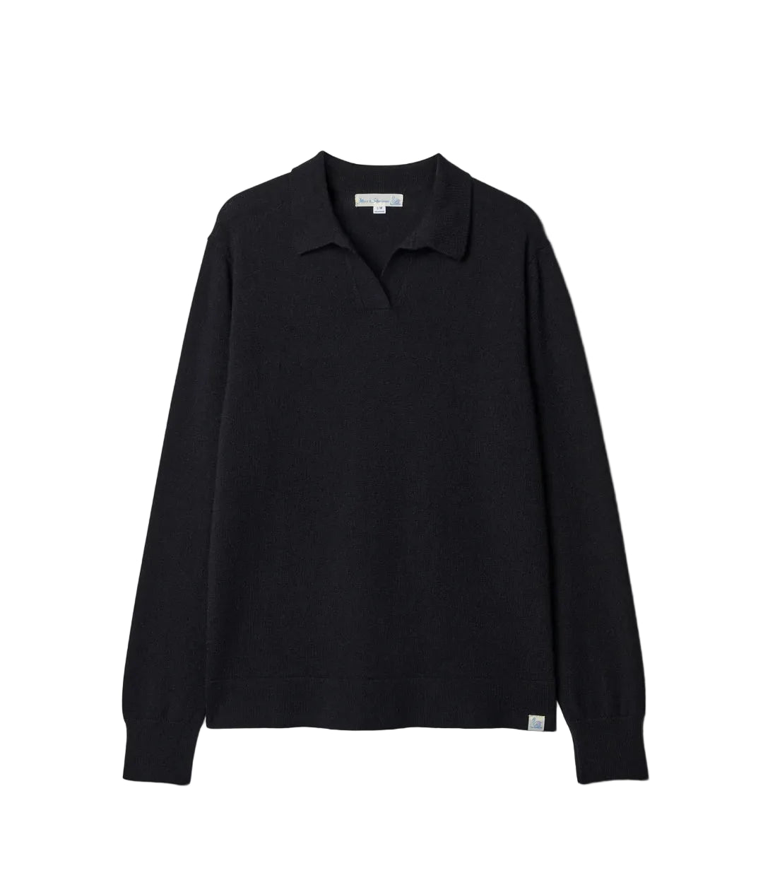 MERINO WOOL CASHMERE KNITTED POLO - L.E. &amp; Chalk