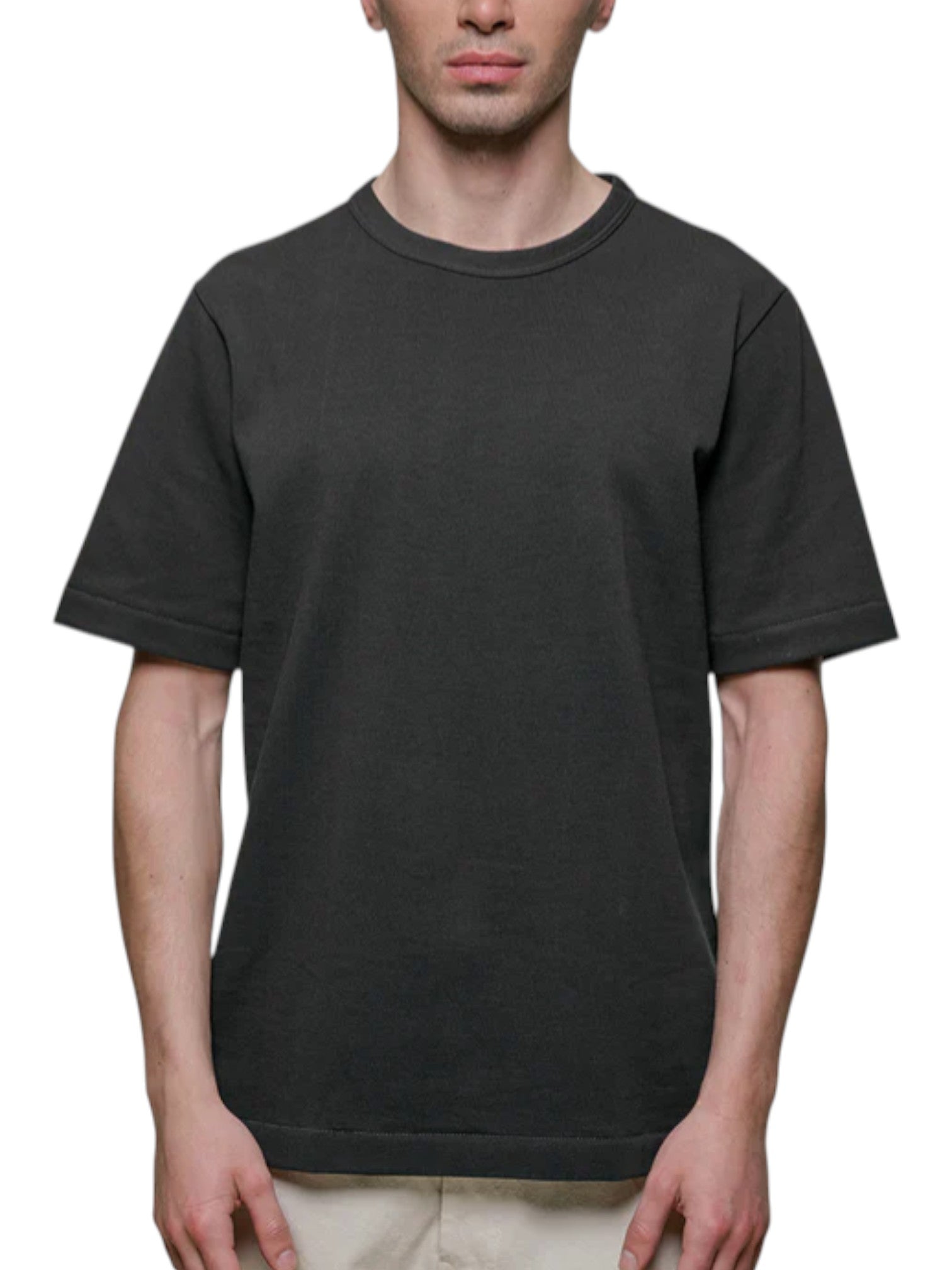 214PK Loopwheeled Relaxed Fit Pikée T-Shirt - L.E. &amp; Chalk