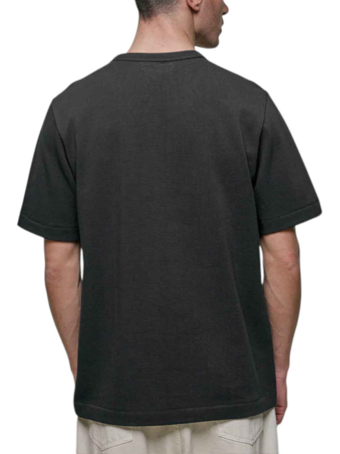 214PK Loopwheeled Relaxed Fit Pikée T-Shirt - L.E. &amp; Chalk