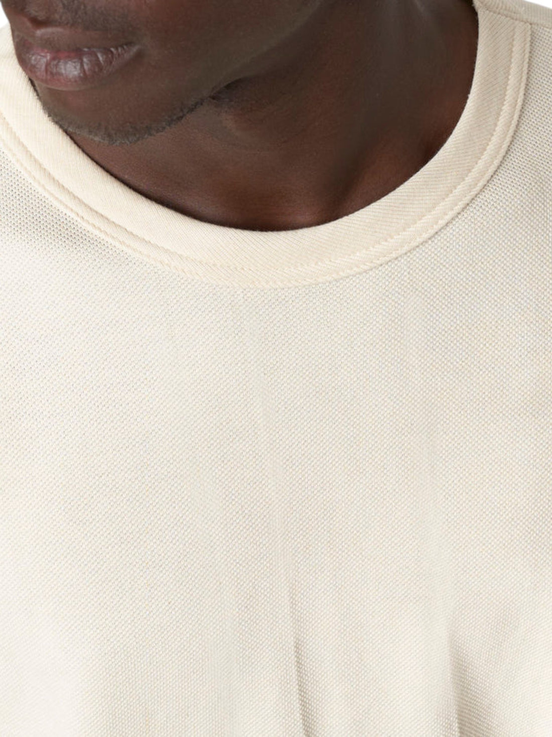 214PK Loopwheeled Relaxed Fit Pikée T-Shirt - L.E. &amp; Chalk