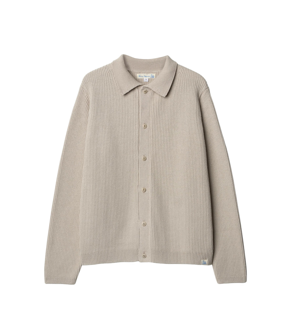 RIBBED COTTON LONG SLEEVE SHIRT