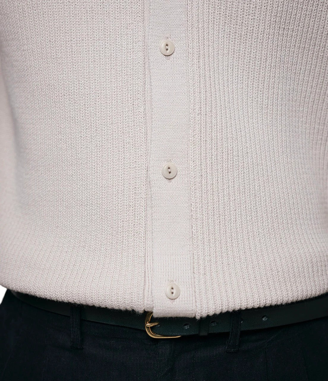 RIBBED COTTON LONG SLEEVE SHIRT
