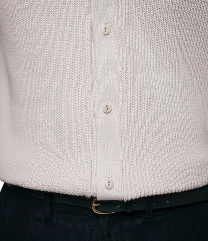 RIBBED COTTON LONG SLEEVE SHIRT