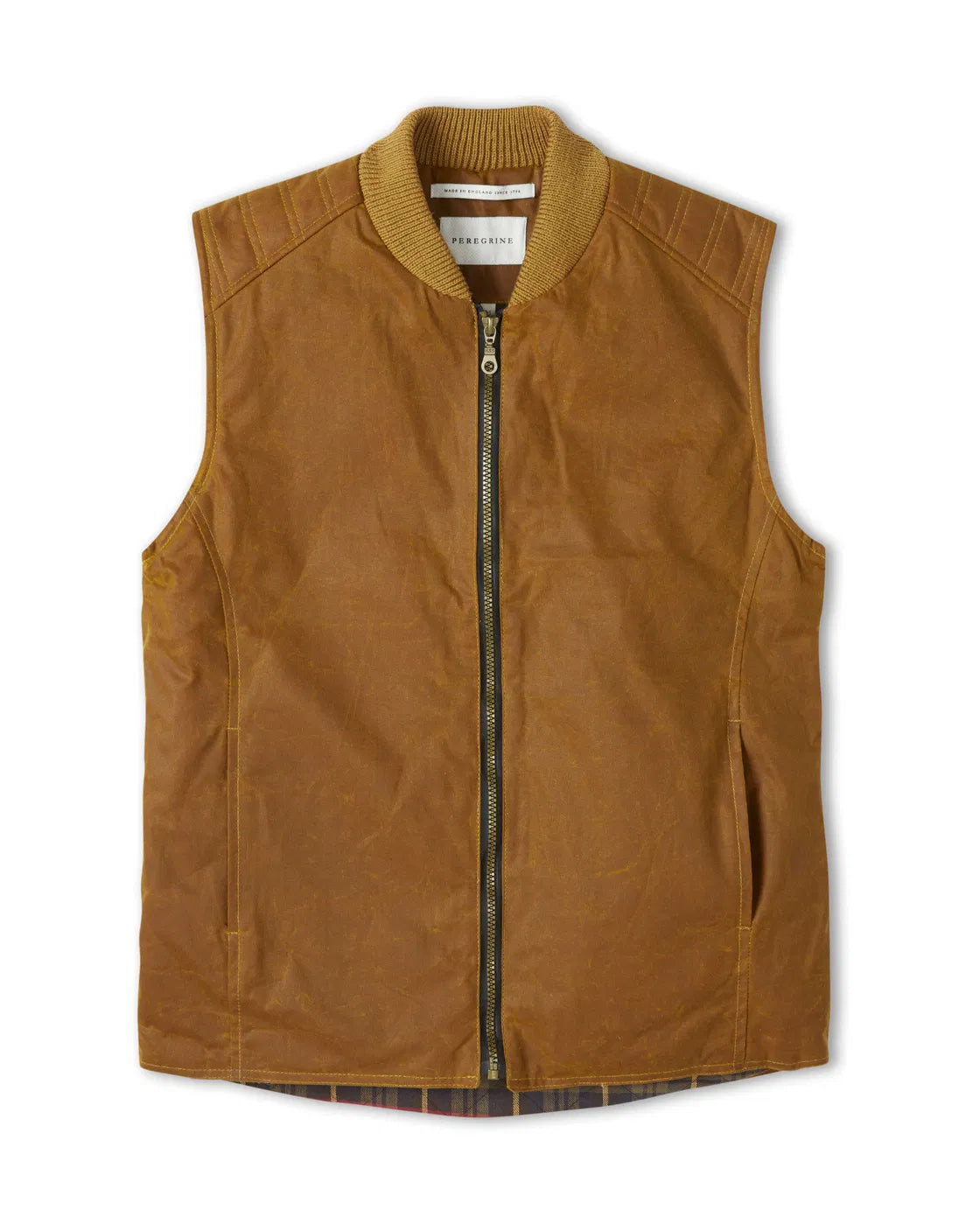 WAXED COTTON BIKER GILET