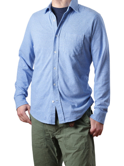 HEMP STRIPE BUTTONDOWN