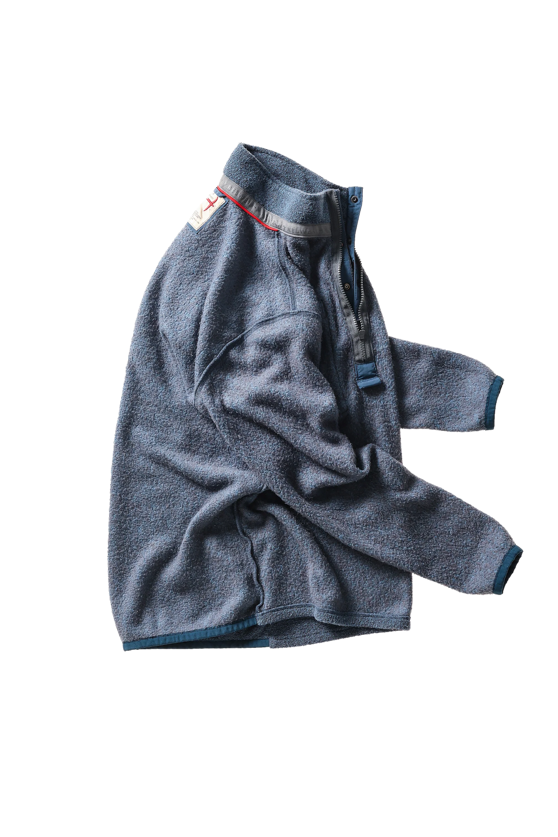 TERRY SNAP-ZIP MOCK