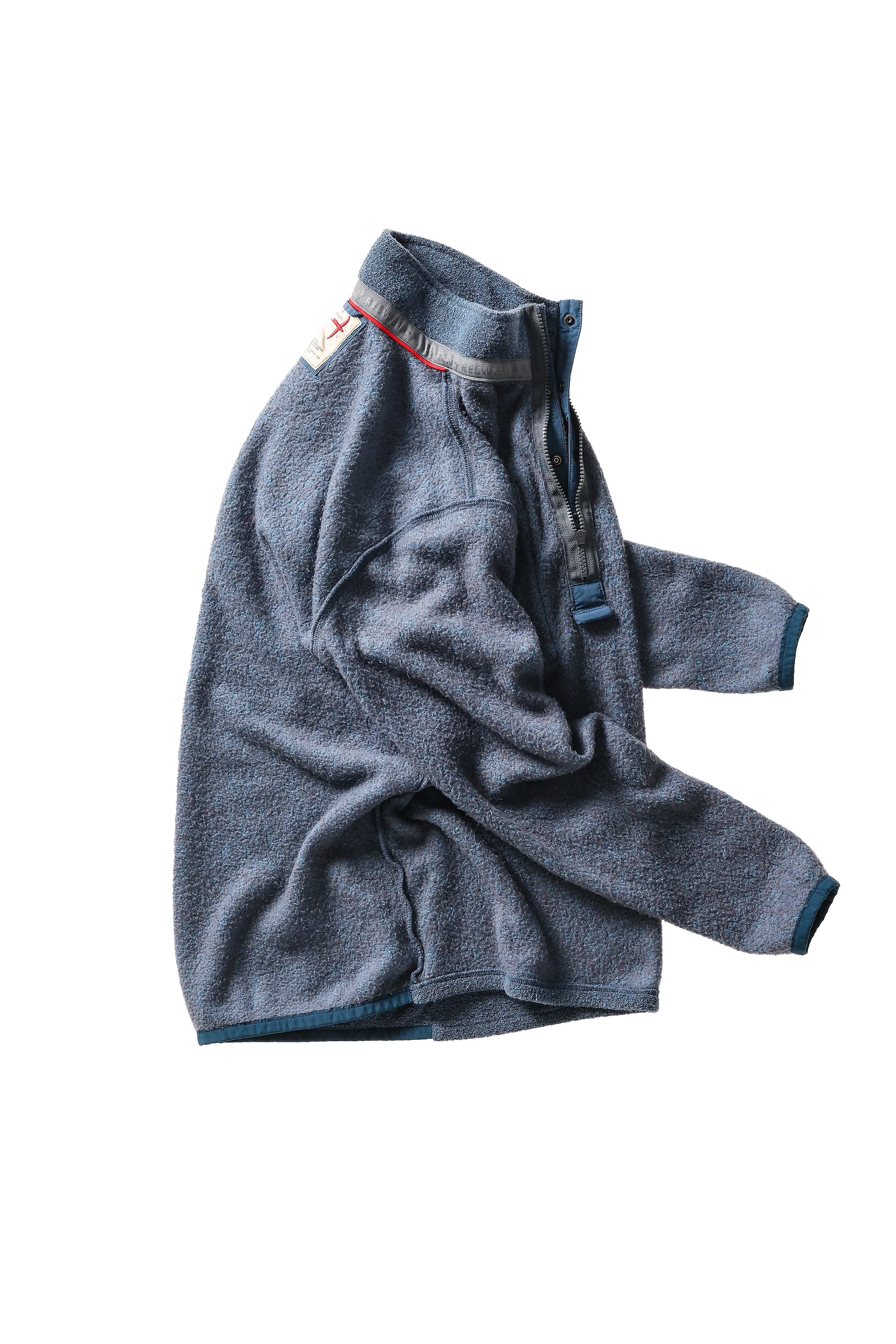 TERRY SNAP-ZIP MOCK