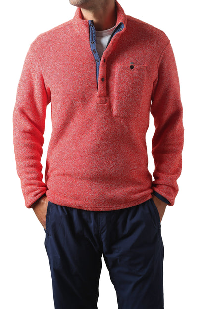 TERRY SNAP-ZIP MOCK