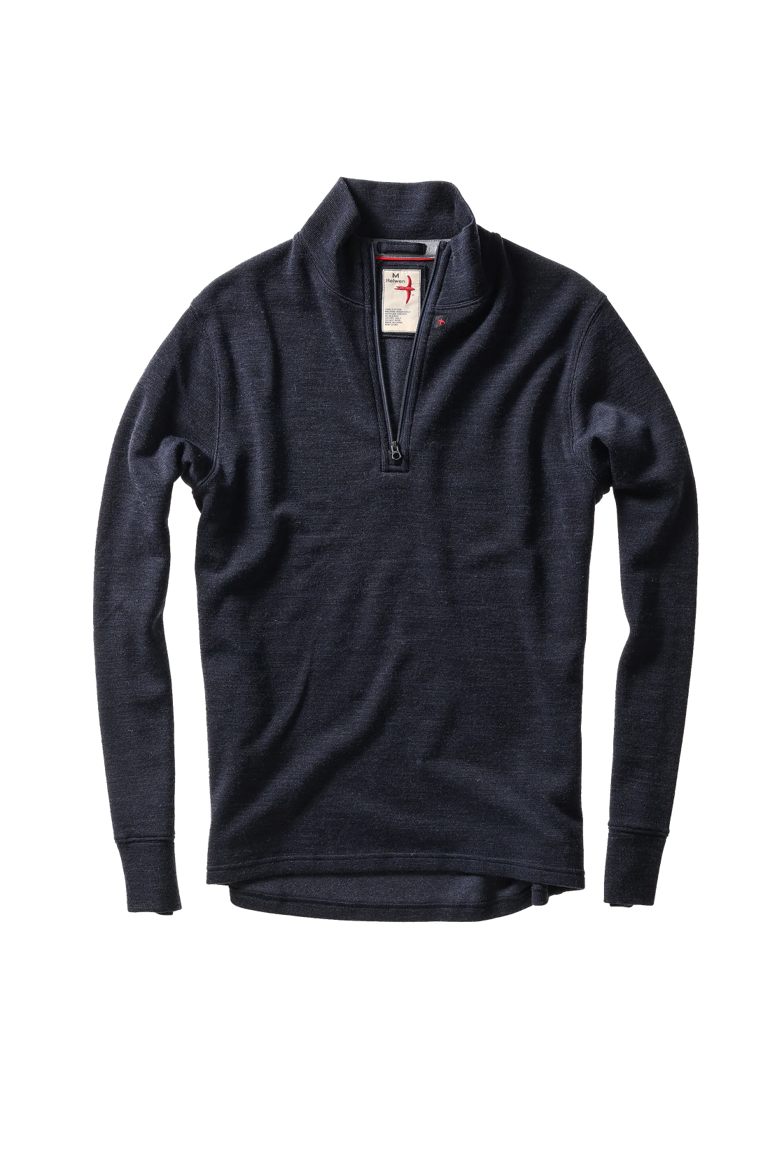 WOOL/CTTN QUARTER-ZIP
