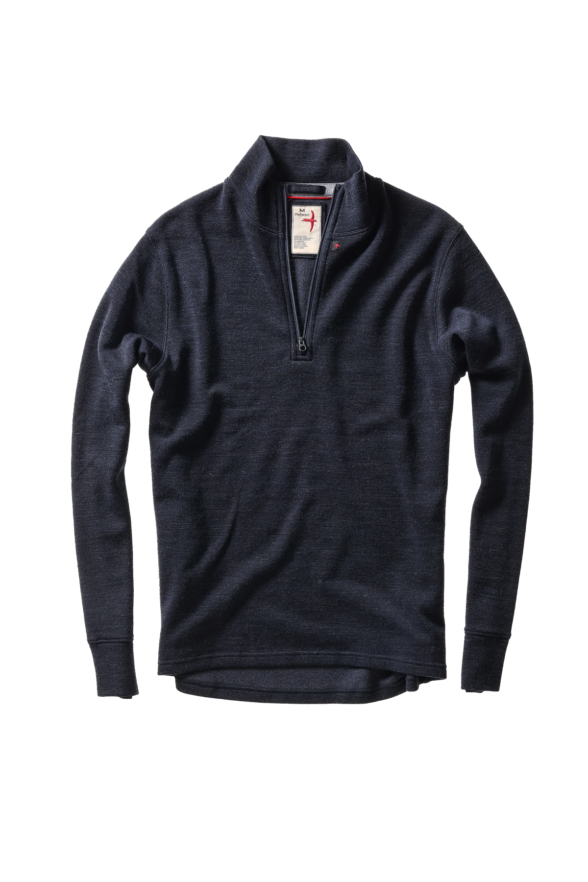 WOOL/CTTN QUARTER-ZIP