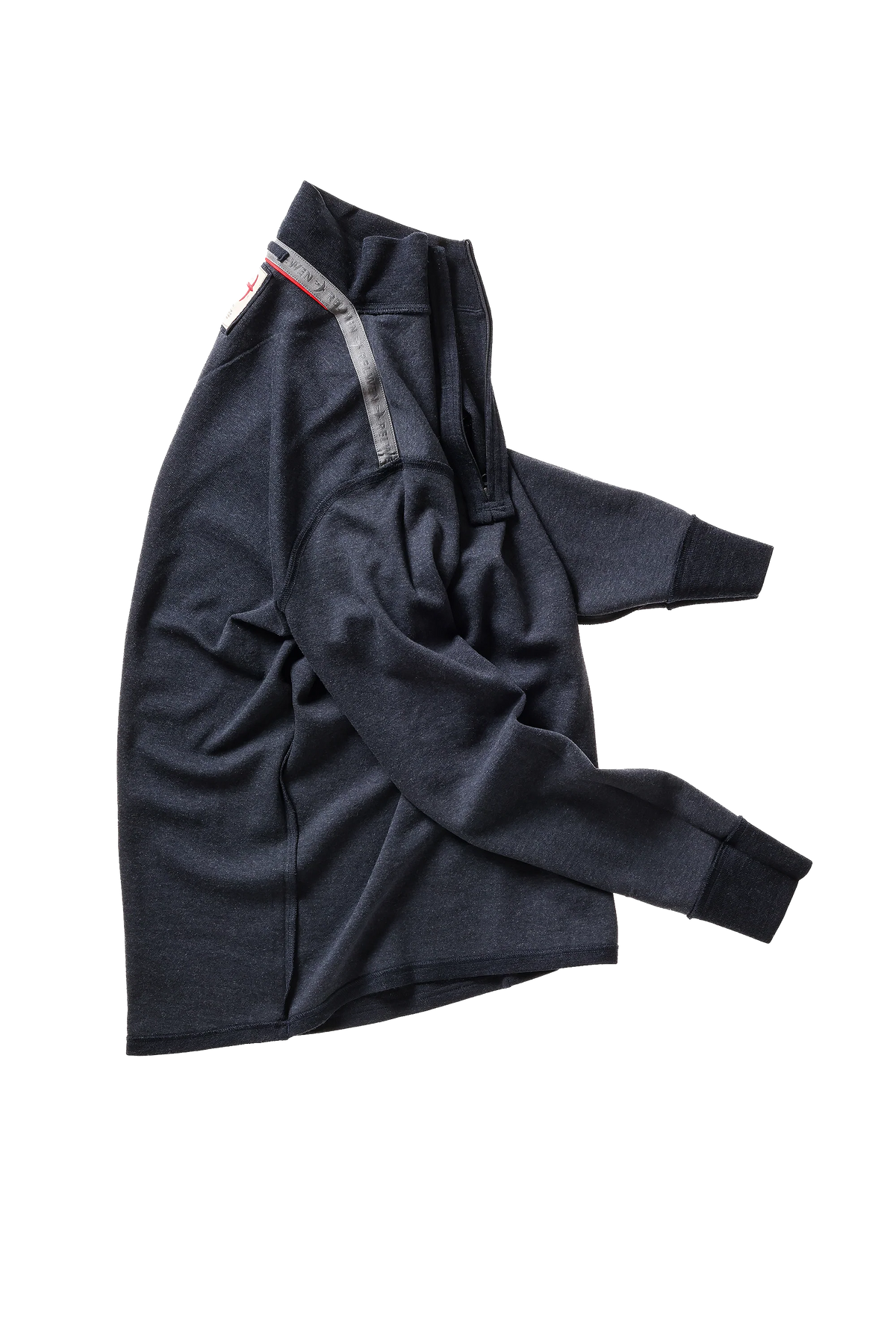 WOOL/CTTN QUARTER-ZIP